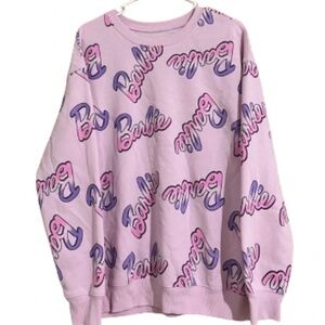 Hybrid Women’s Pink Multi Barbie Print Sweatshirt Sz-L